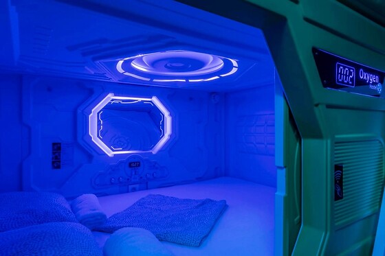 Dos noches en cápsula para 2 en Oxygen Hostel Cápsula en Madrid