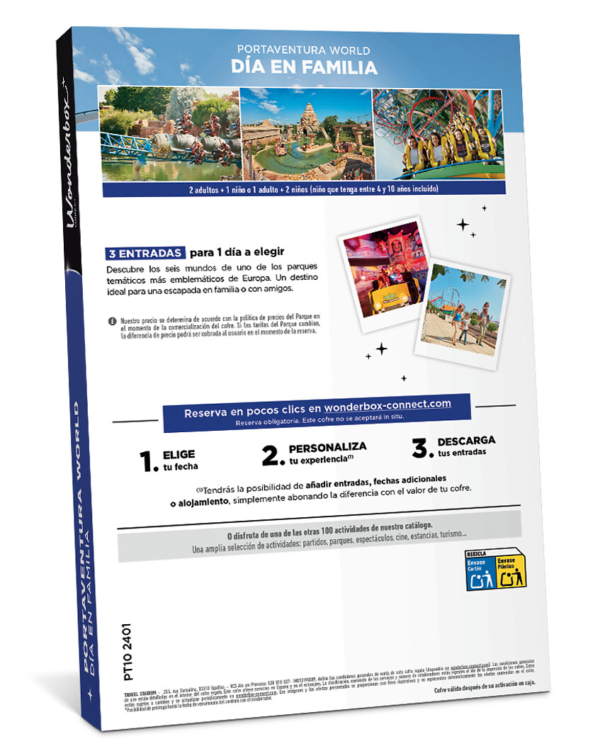 Especial Comunión: PortAventura 1 día 1 parque - 2 adultos 1 niño