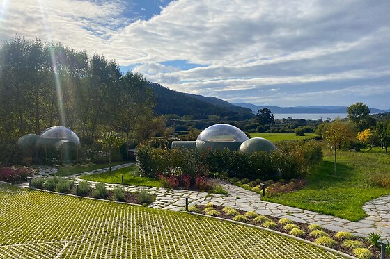 Una noche bajo las estrellas en una burbuja con desayuno para 2 en Luzada Glamping Burbujas en Xove (Lugo)