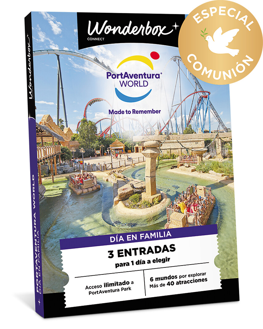 Especial Comunión: PortAventura 1 día 1 parque - 2 adultos 1 niño
