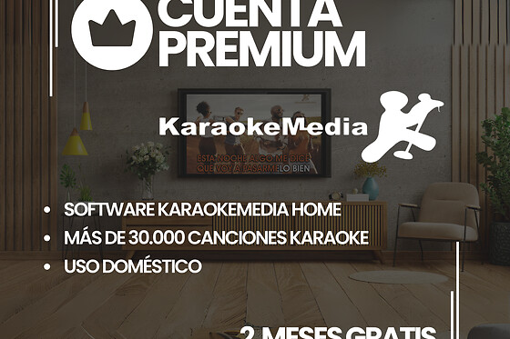 2 meses de suscripción premium para 1 en Karaoke Media